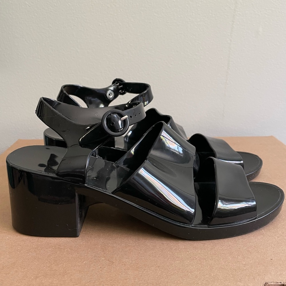 American Apparel Heeled Jelly Sandals (Size 8)
